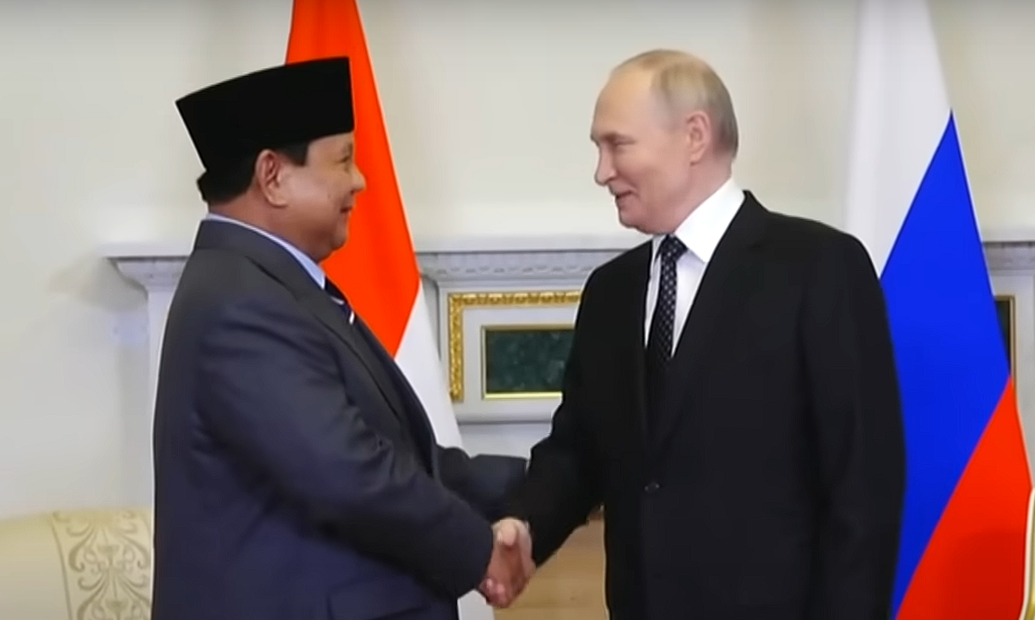 Prabowo di Sambut Putin
