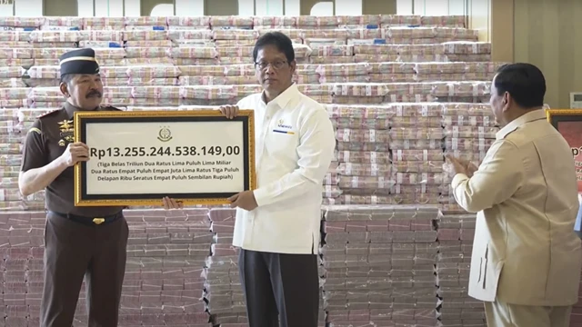 Kejagung serahkan Rp13,3 triliun hasil sitaan korupsi CPO
