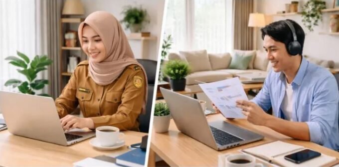 Hari Pertama WFH Nasional